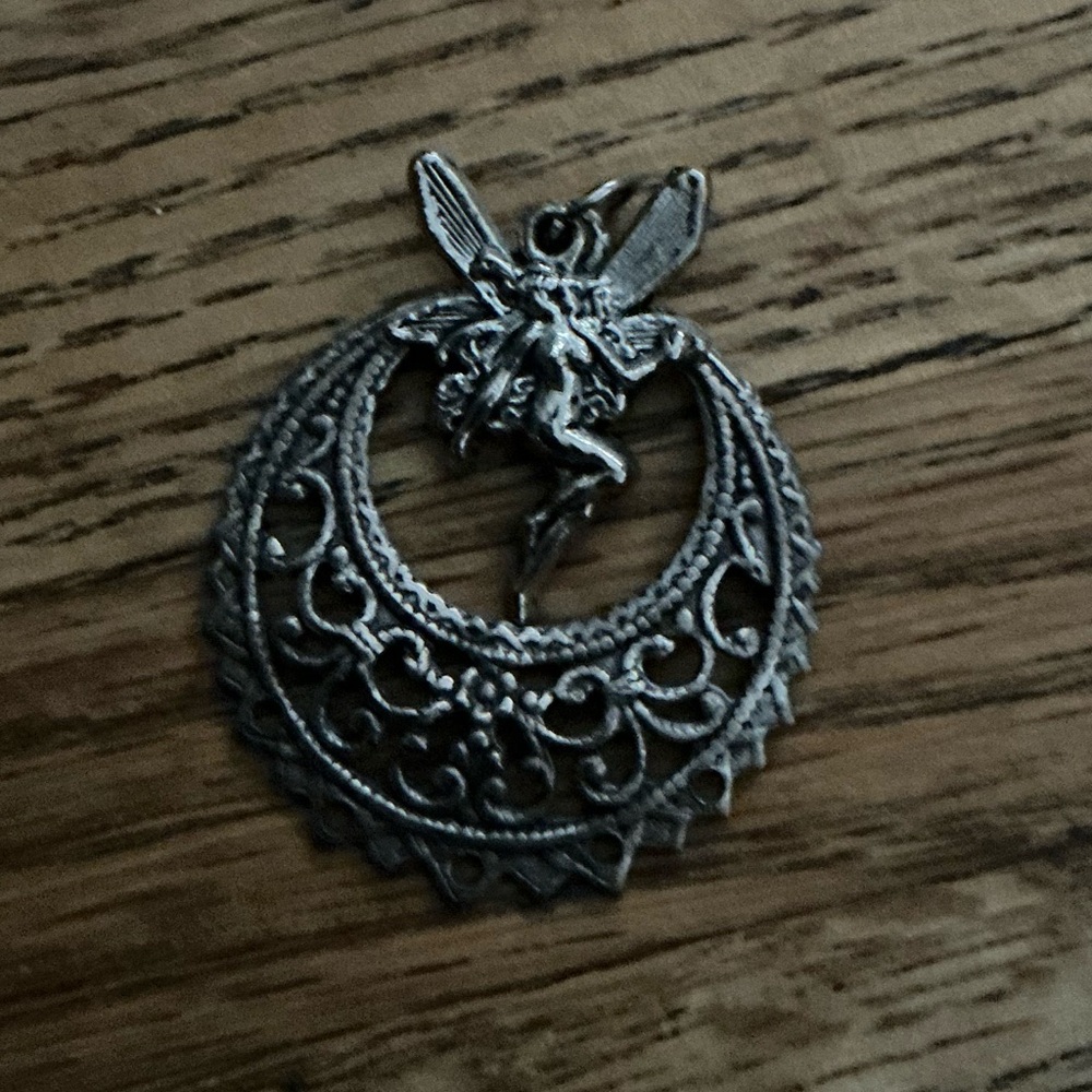Silvertone Fairy Pendant